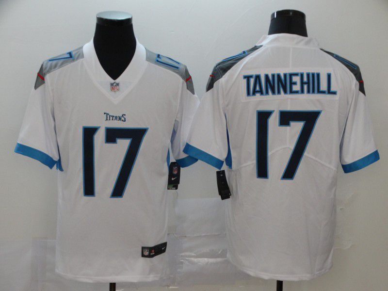 Men Tennessee Titans 17 Tannehill White New Nike Vapor Untouchable Limited NFL Jersey